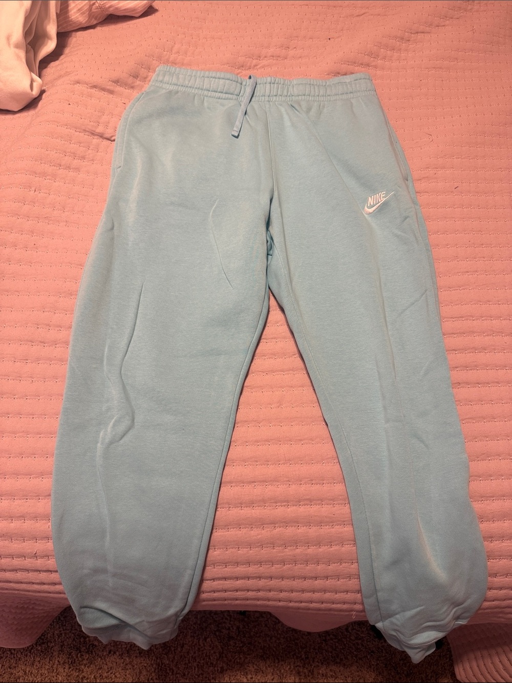 Nike Men’s Light Blue Fleece Jogger Bottoms